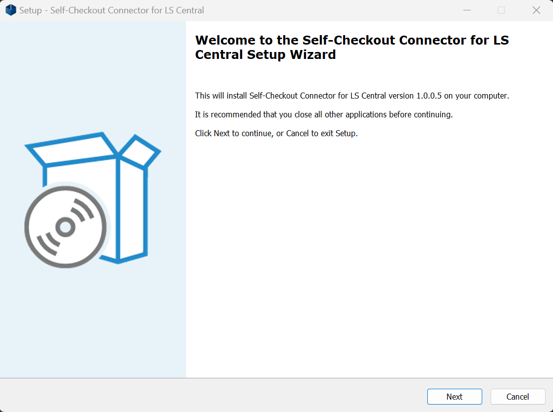SCO Installer welcome screen